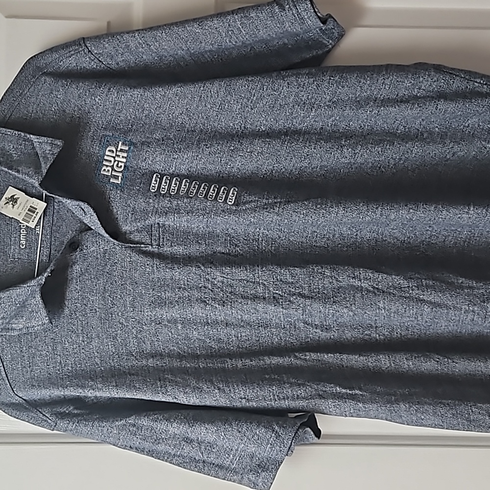 Bud Light XXL short sleeve collared shirt
